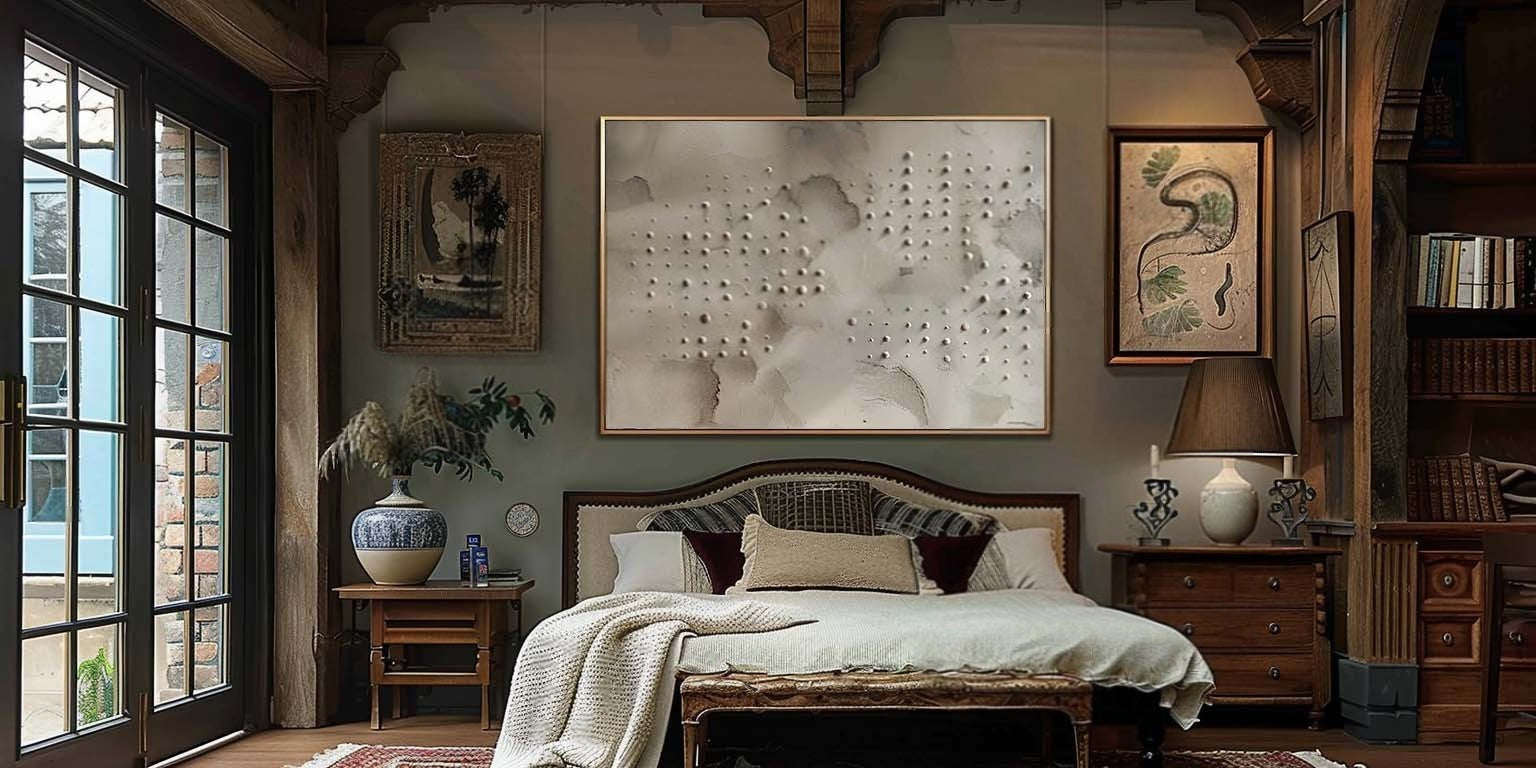 Wall Art Neutral Dotted Wabi-Sabi
