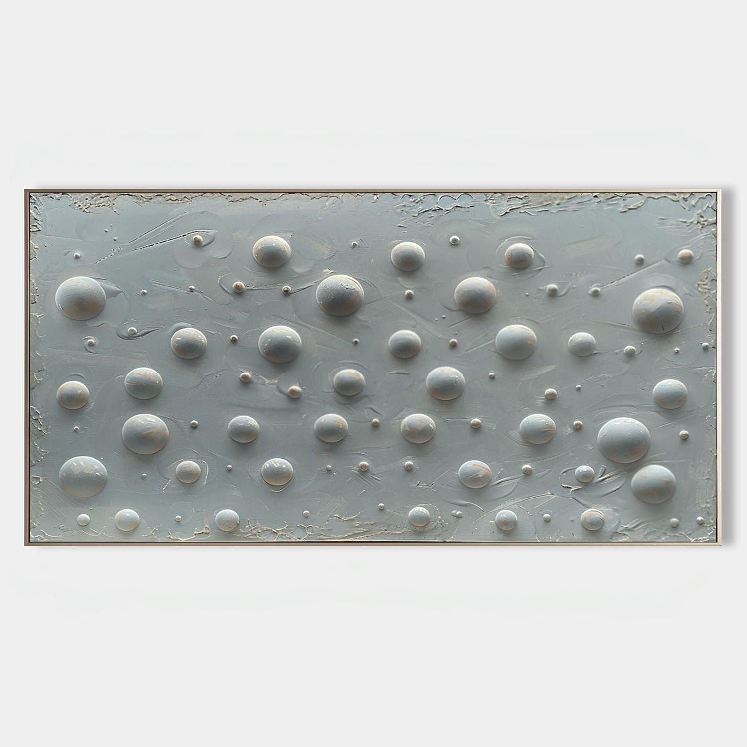 Wall Art Neutral Bubble Dotted Canvas