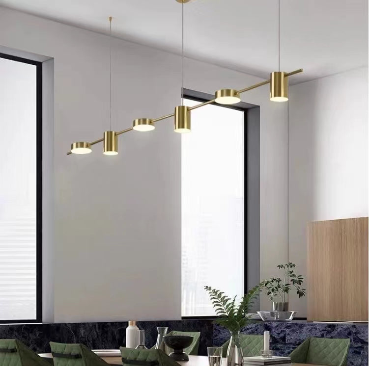 Arisha Minimalist Multi Metal Pendant Light, Black/Gold - Neutralighting