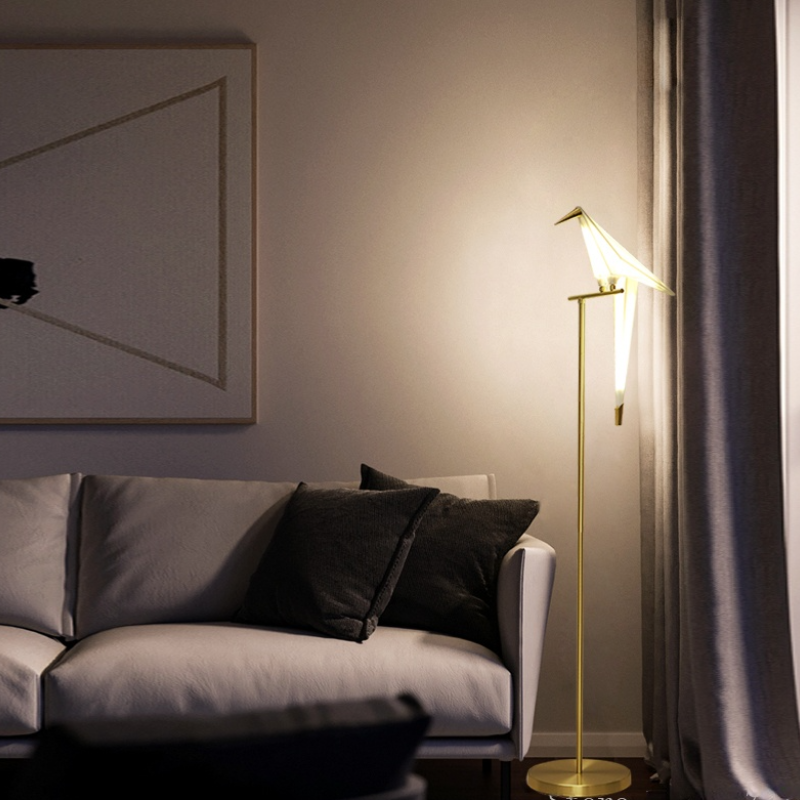 Clifford Nordic Bird Table /Floor Lamp, Gold, 1/2/3 Light - Neutralighting