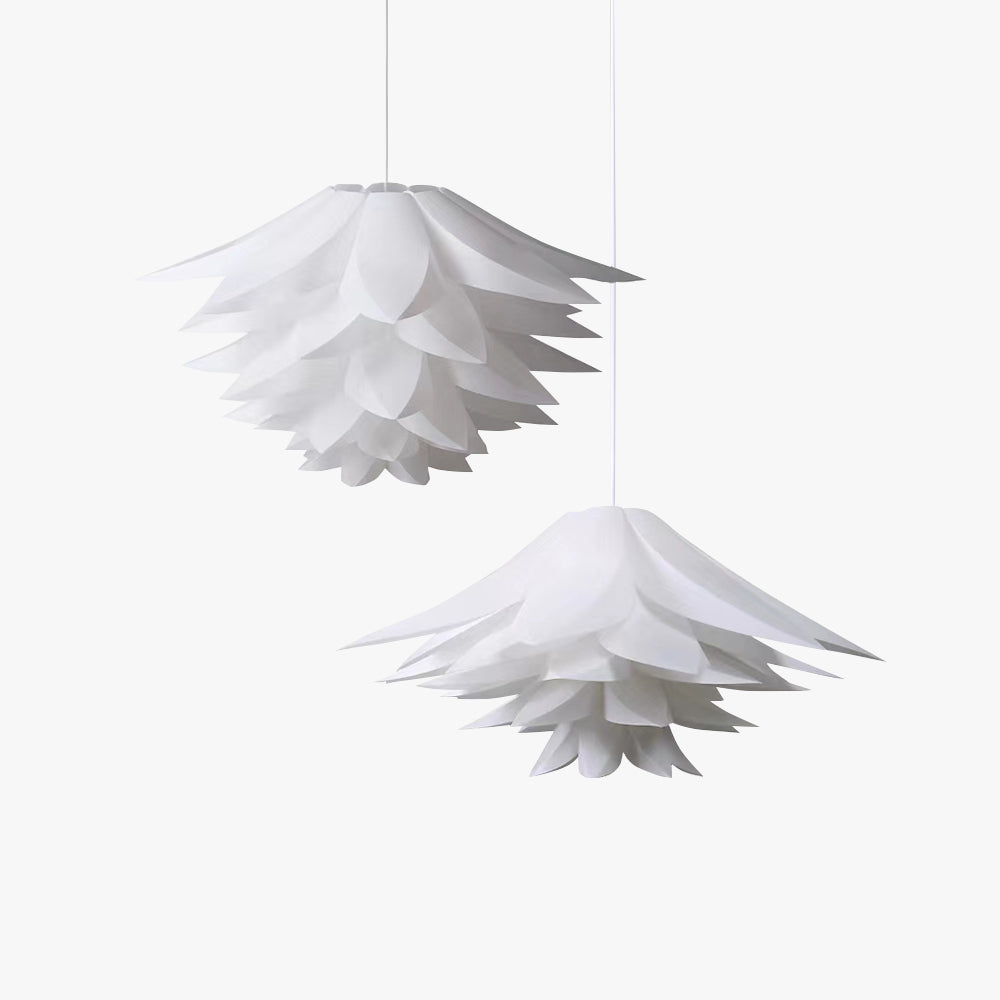 Arisha Nordic Minimalist Lotus Pendant Light, Metal/PVC, White - Neutralighting