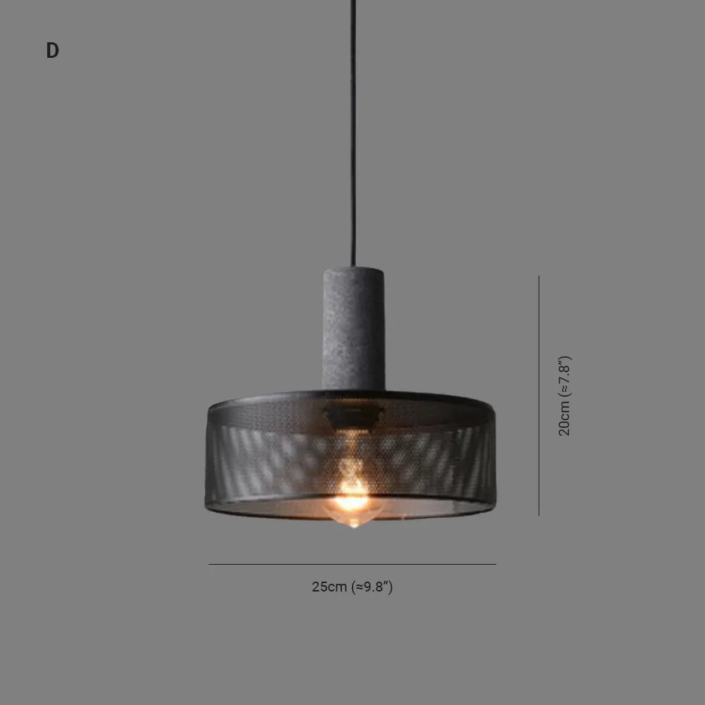 Xenith Industrial Cylindrical Pendant Light, Cement/Metal - Neutralighting