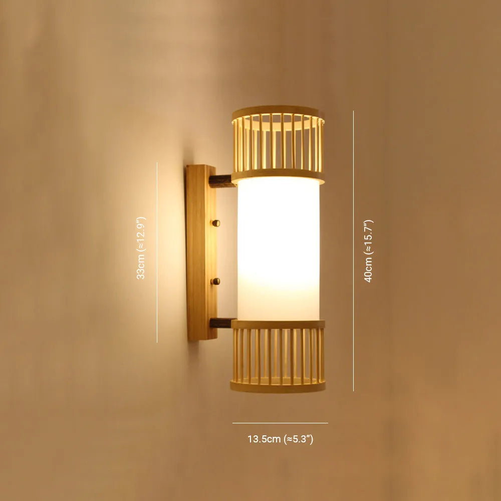 Ritta Wall Lamp Rustic, Muto Rattan Weaving LED, Hallway Wall Sconce - Neutralighting