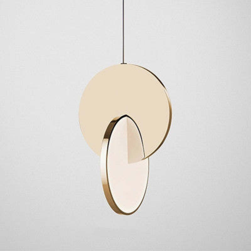 Arisha Pendant Light, Disc, Gold/Silver - Neutralighting