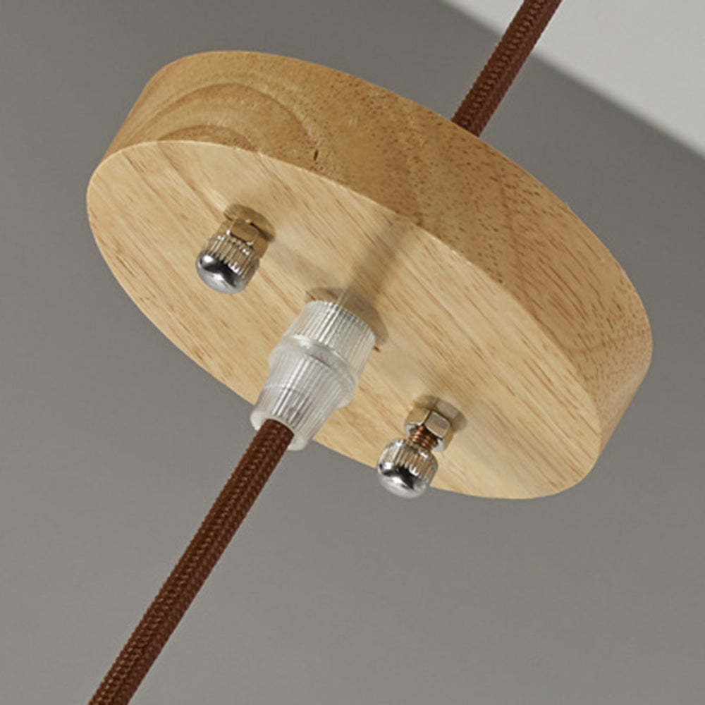 Muto Modern Birdcage Wood Pendant Light - Neutralighting