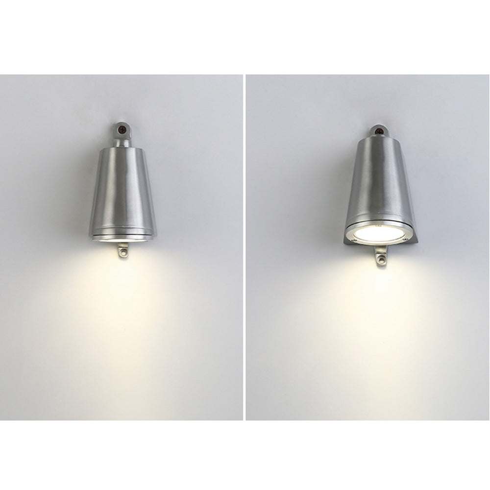 Ray Industrial Metal Bell Shaped Indoor Wall Lamp, Black/Grey/Coppery/Aluminum - Neutralighting