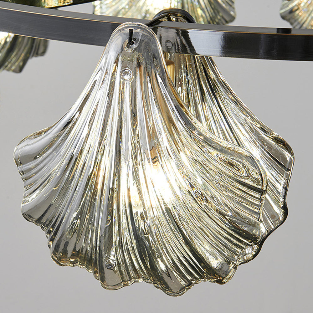 Kristy Modern Annular Metal And Glass Pendant Light, Black/Gold - Neutralighting