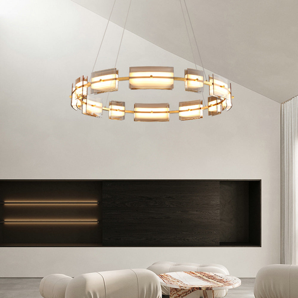 Arisha Minimalist Ring Metal Pendant Light,Black/Gold - Neutralighting