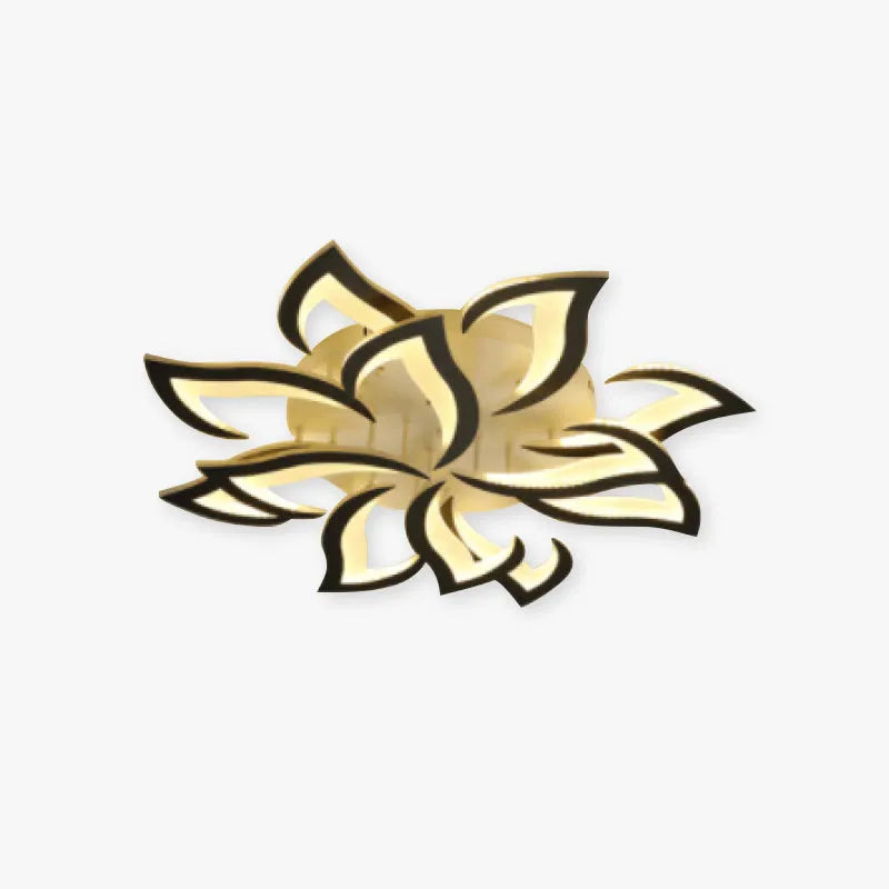 Arisha Elegant Flower Flush Mount Ceiling Light, White/Black - Neutralighting