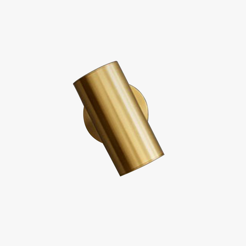 Aria Moden Spotlight cylindrical Metal Wall Lamp, Gold/Black - Neutralighting