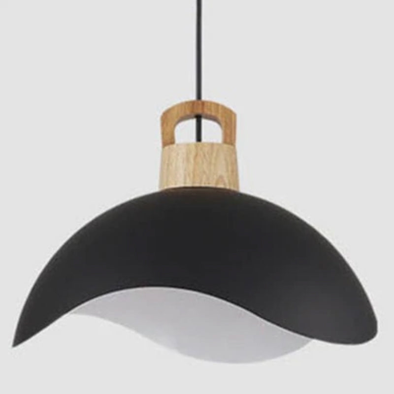 Valentina Colorful Shade Single Pendant Lights, Wood & Metal - Neutralighting