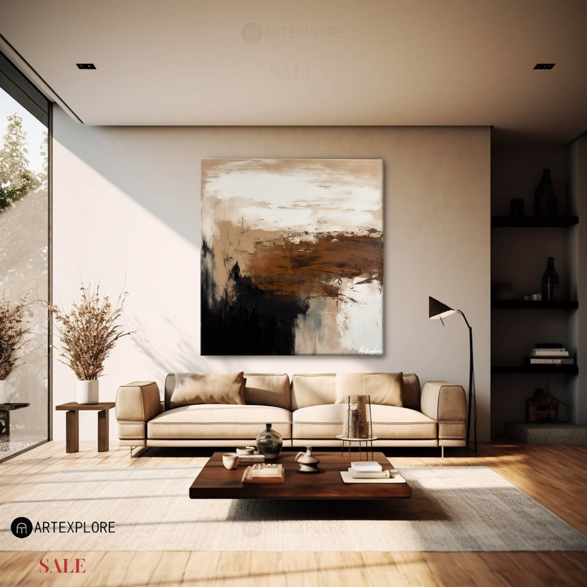 Modern Abstract Painting ABAS135 - Neutralighting