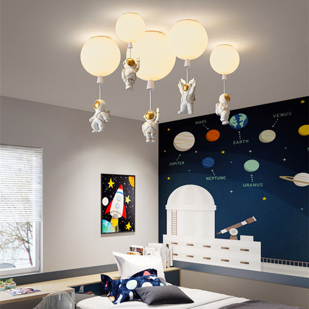Aria Astronaut Balloon Flush Mount Ceiling Light, L 20/25/30/35cm - Neutralighting