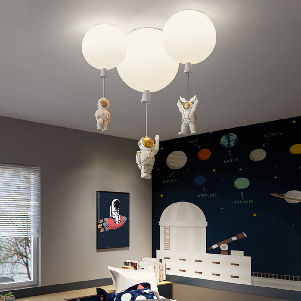Aria Astronaut Balloon Flush Mount Ceiling Light, L 20/25/30/35cm - Neutralighting