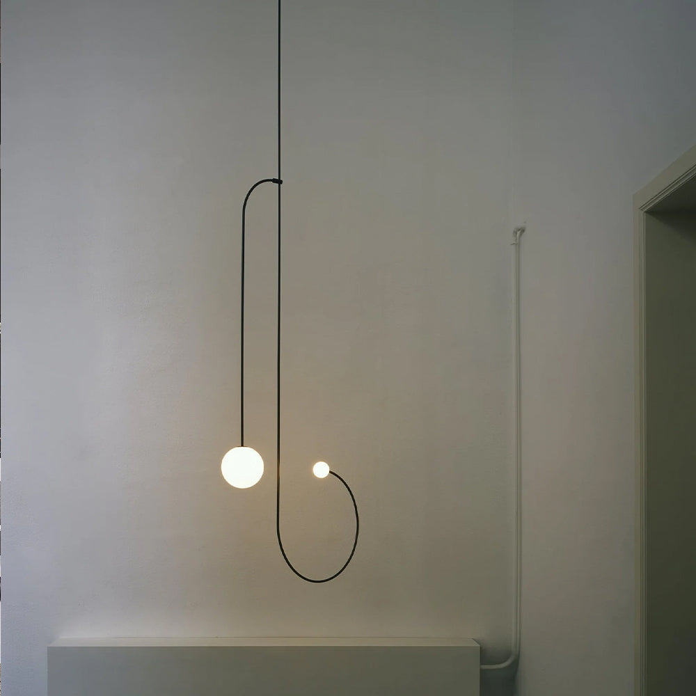 Arisha Minimalist Linear Mobile Pendant Light, Black - Neutralighting