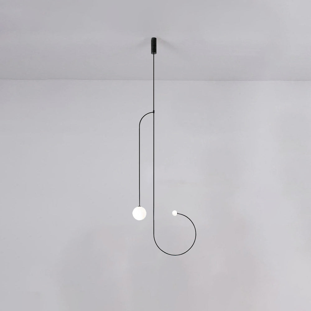 Arisha Minimalist Linear Mobile Pendant Light, Black - Neutralighting