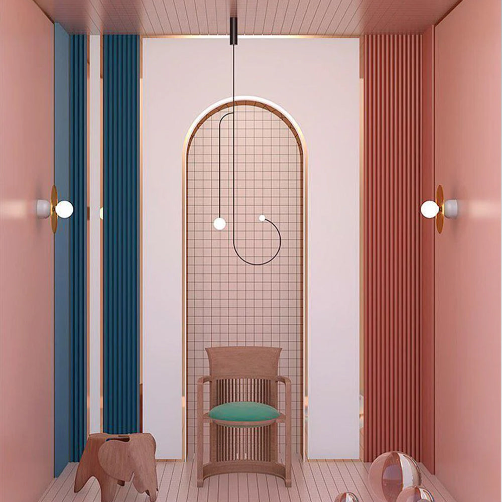 Arisha Minimalist Linear Mobile Pendant Light, Black - Neutralighting