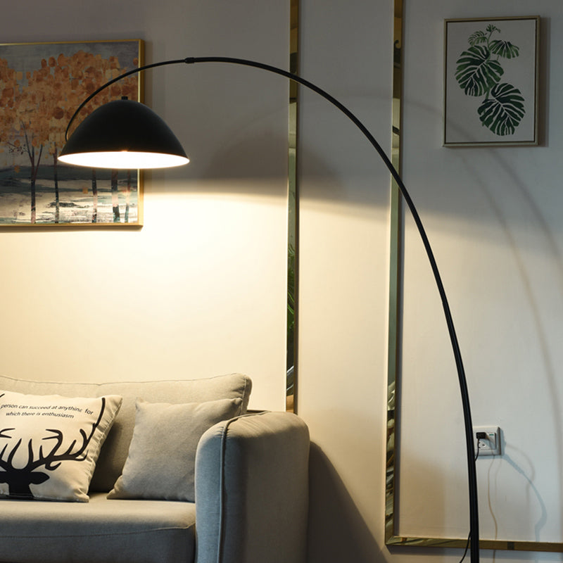 Avi Modrn Fishing Rod Metal Floor Lamp, Black - Neutralighting