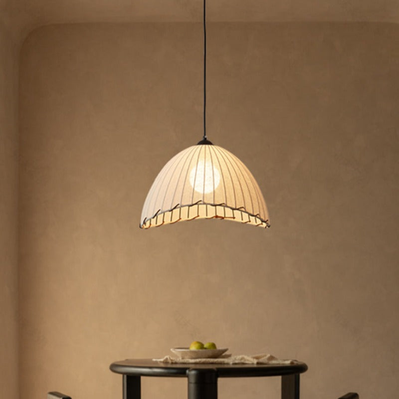 Ritta Boho Decorative LED Pendant Light Yellow Fabric Bedroom Restaurant - Neutralighting