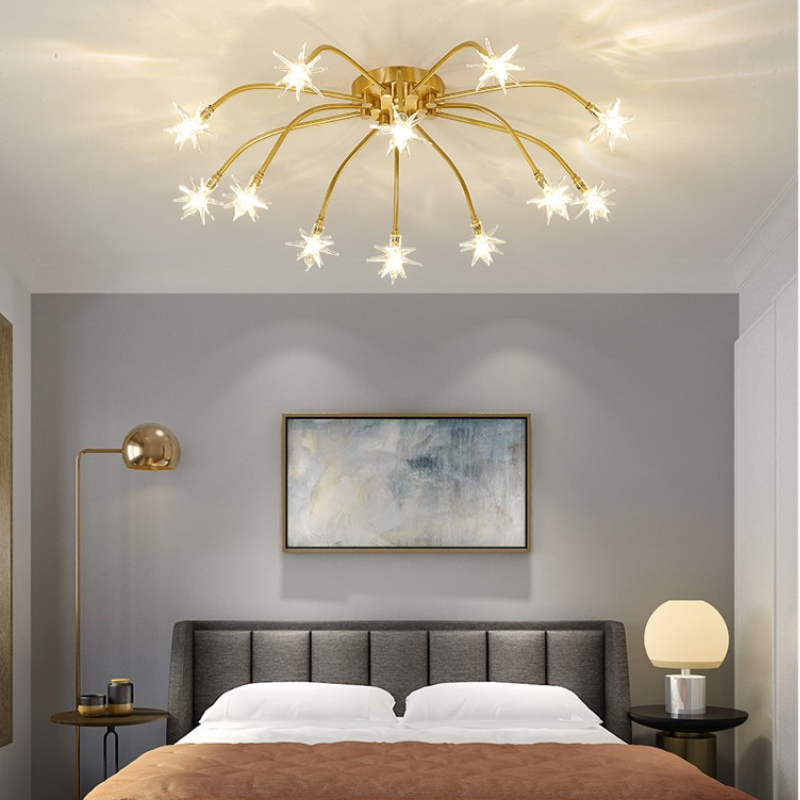 Arisha Art Deco Starry Flush Mount Ceiling Light - Neutralighting