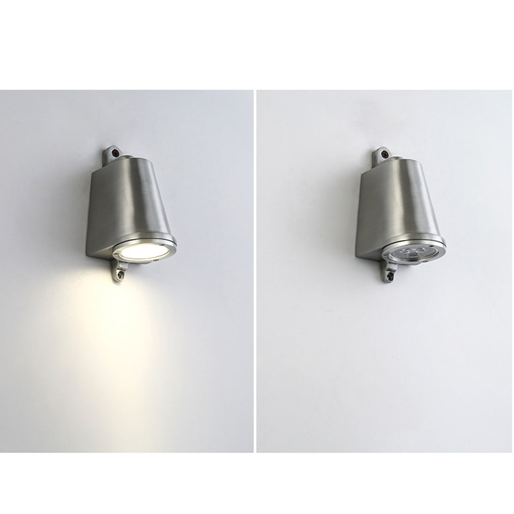 Ray Industrial Metal Bell Shaped Indoor Wall Lamp, Black/Grey/Coppery/Aluminum - Neutralighting