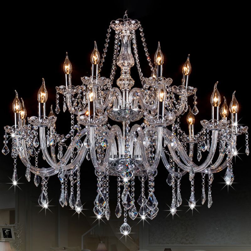 Silva Luxury Candlestick Clear Crystal Chandelier - Neutralighting