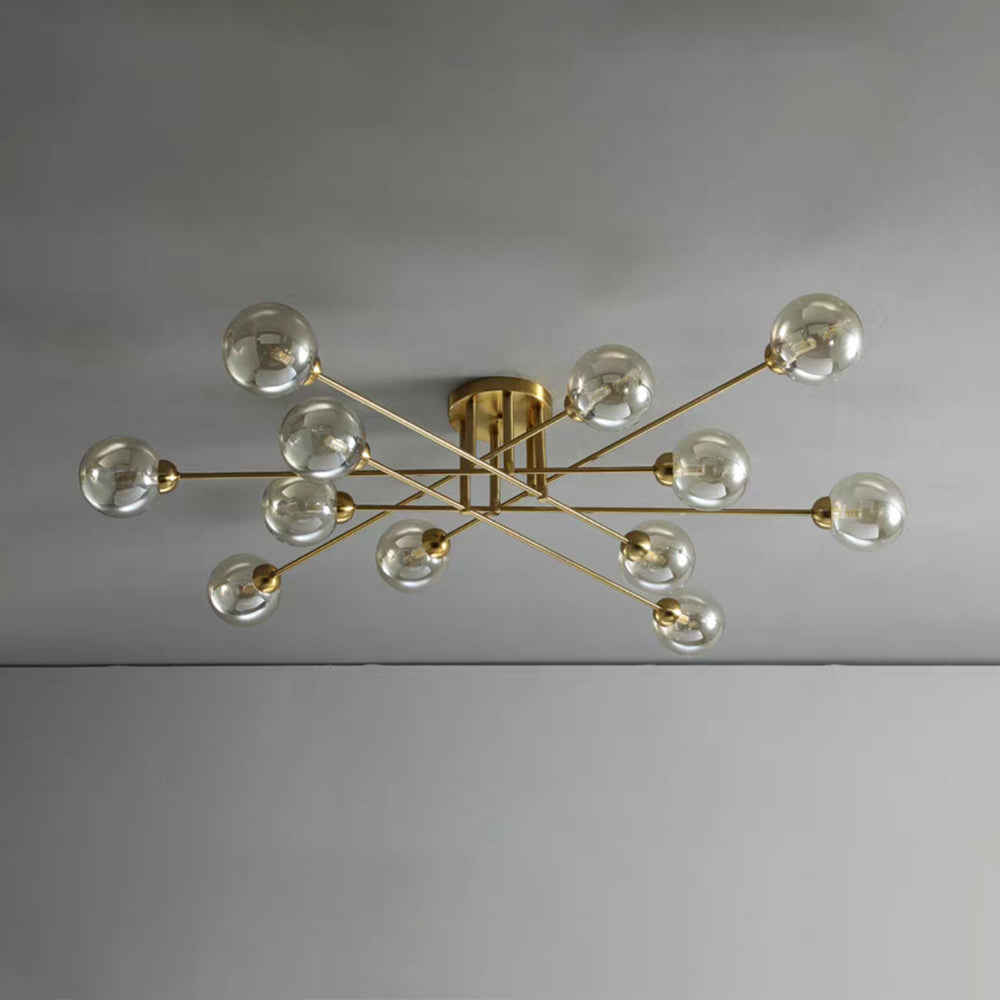 Valentina Industrial Glass Globe Chandelier LED, 6 Style - Neutralighting