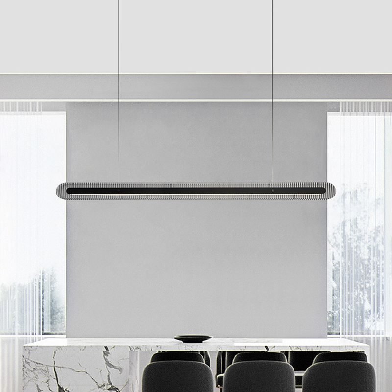 Arisha Minimalist Linear Metal/Acrylic Pendant Light, Black - Neutralighting