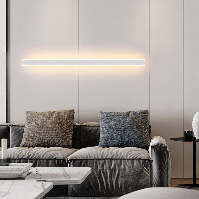 Gravo Minimalist Linear Metal/Acrylic Wall Lamp, Gold/Black/White - Neutralighting