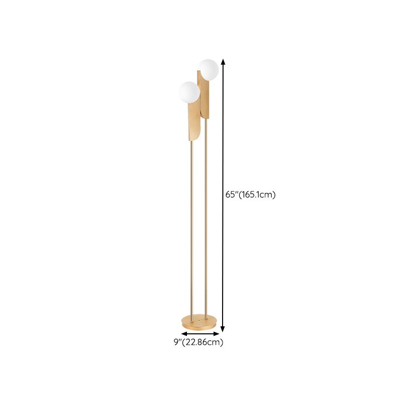 Salgado Minimalist Gold Floor Lamp, Metal, Living room - Neutralighting