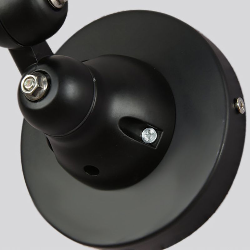 Epoch Wall Lamp Dome Modern, Metal Arm Adjustable, Black/White, Bedroom - Neutralighting