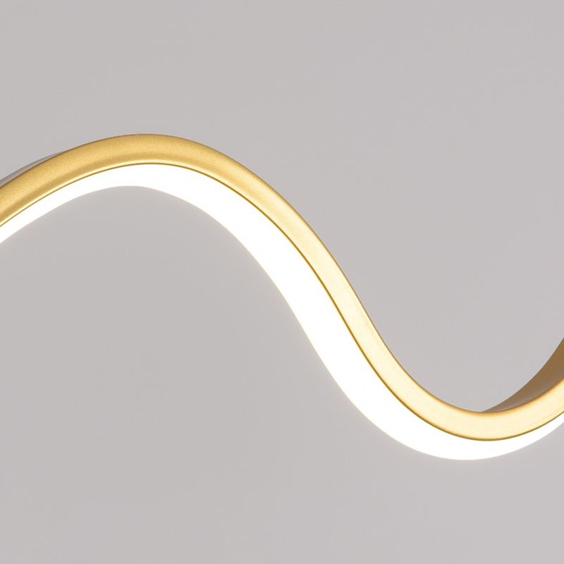 Arisha Minimalist Wavy Metal Pendant Light, Black/White/Gold - Neutralighting