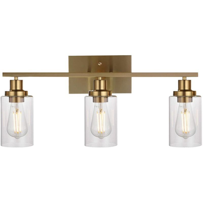 Silva Modern Mirror Front Black Vanity Wall Lamp, Metal/Glass - Neutralighting