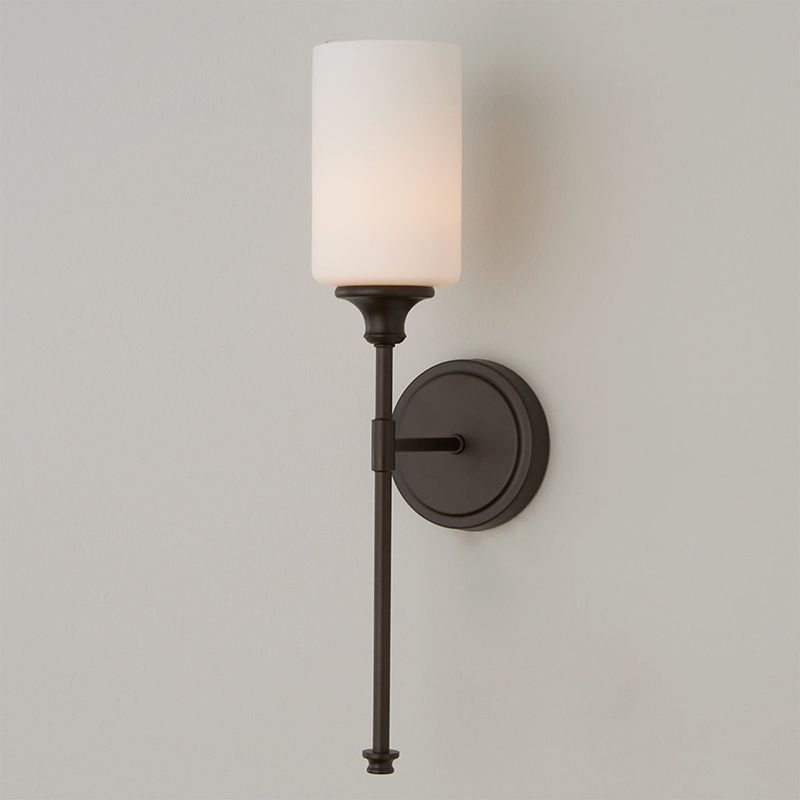 Arisha Milky Glass Mirror Front Vanity Wall Lamp, 2 Colour - Neutralighting