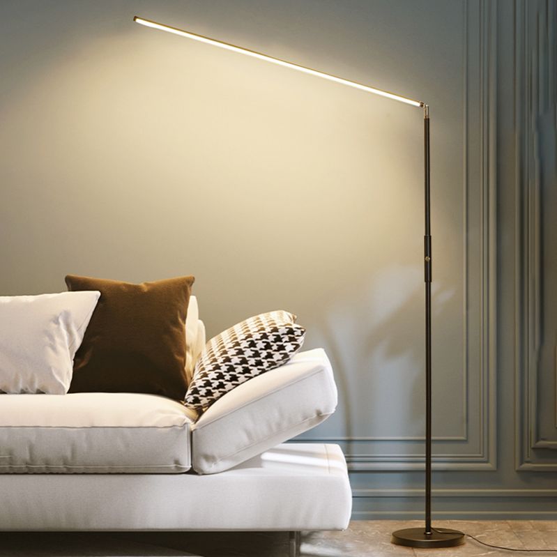 Edge Minimalistic Linear Floor Lamp, Metal, Black/White - Neutralighting