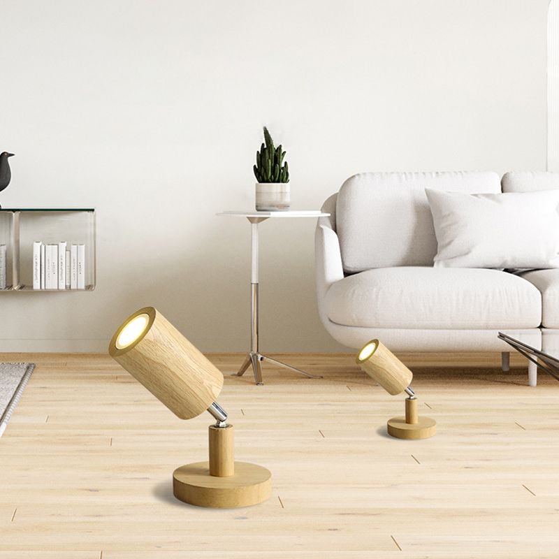 Muto Modern LED Adjustable Ceiling Spotlight, Wood - Neutralighting