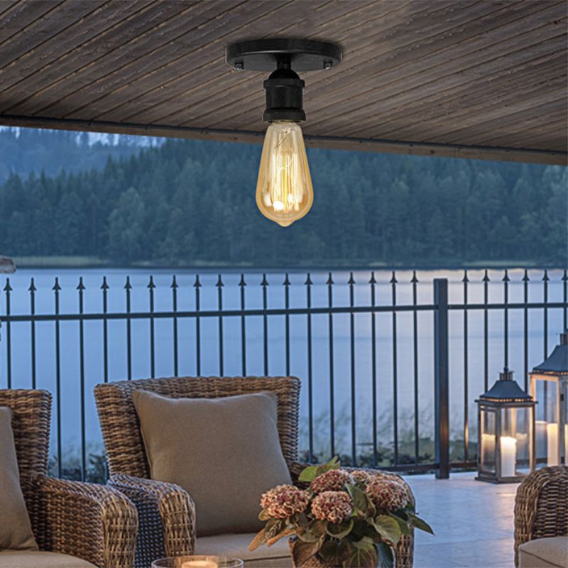 Silva Retro Vintage Bulb Semi-Flush Mount Ceiling Light - Neutralighting