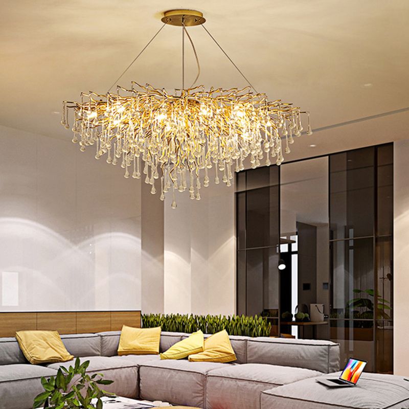 Arisha Pendant Light Tassel Luxury, Metal/Crystal, Gold, Bedroom - Neutralighting