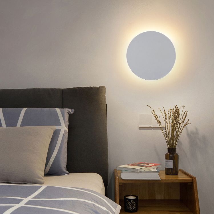 Arisha Minimalist Round Wall Mounted Lamp, Metal, Bedside/Living Room - Neutralighting