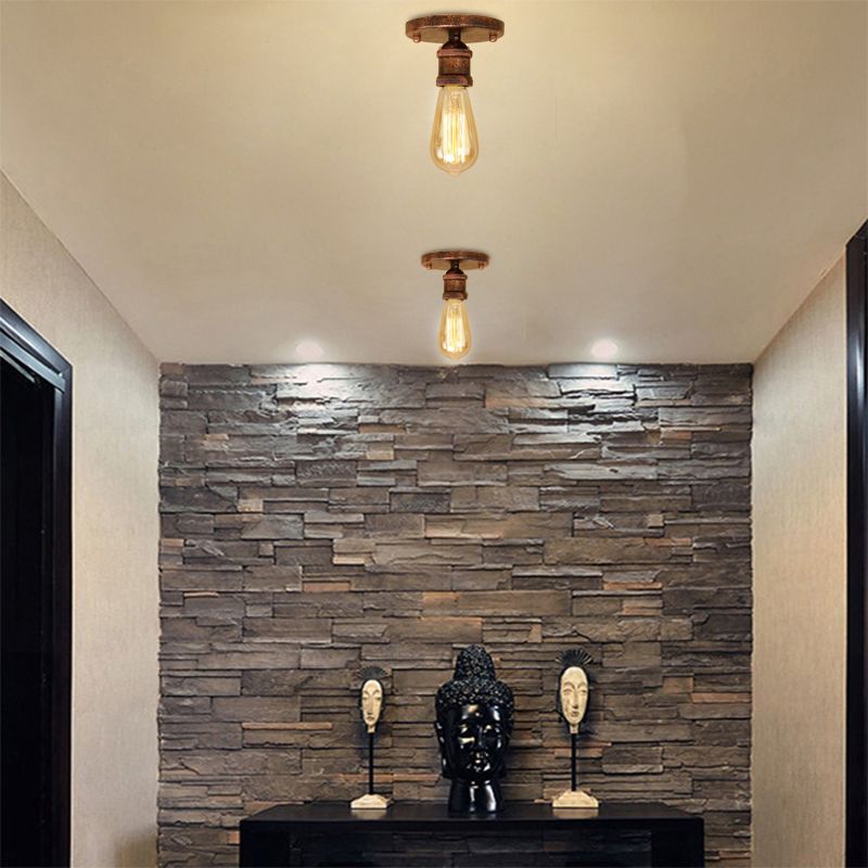 Silva Retro Vintage Bulb Semi-Flush Mount Ceiling Light - Neutralighting