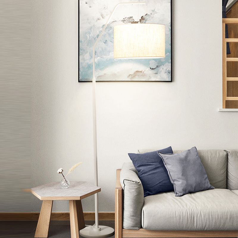 Eryn Cylinder Shape Floor Lamp, Over Arching Floor Lamp, Unique - Neutralighting