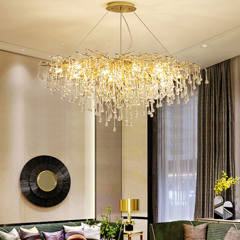 Arisha Pendant Light Tassel Luxury, Metal/Crystal, Gold, Bedroom - Neutralighting