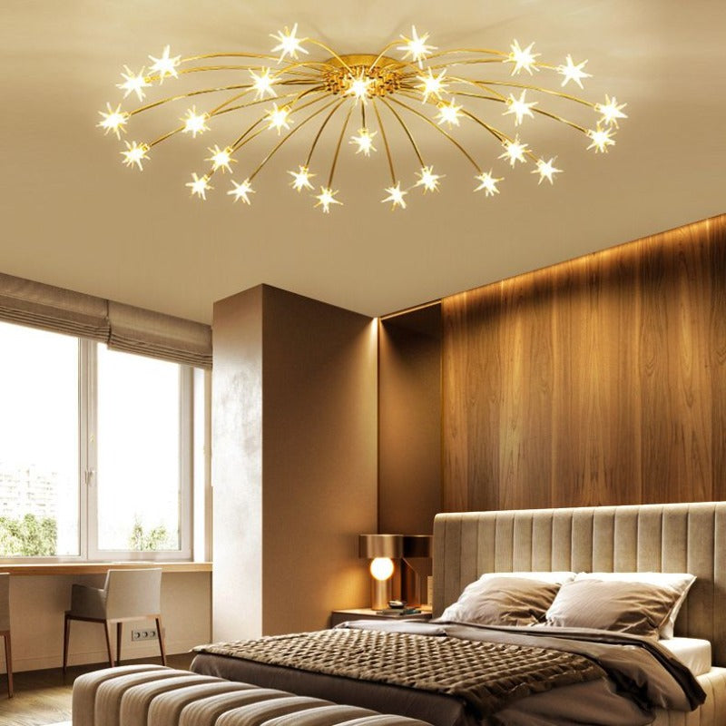 Arisha Art Deco Starry Flush Mount Ceiling Light - Neutralighting