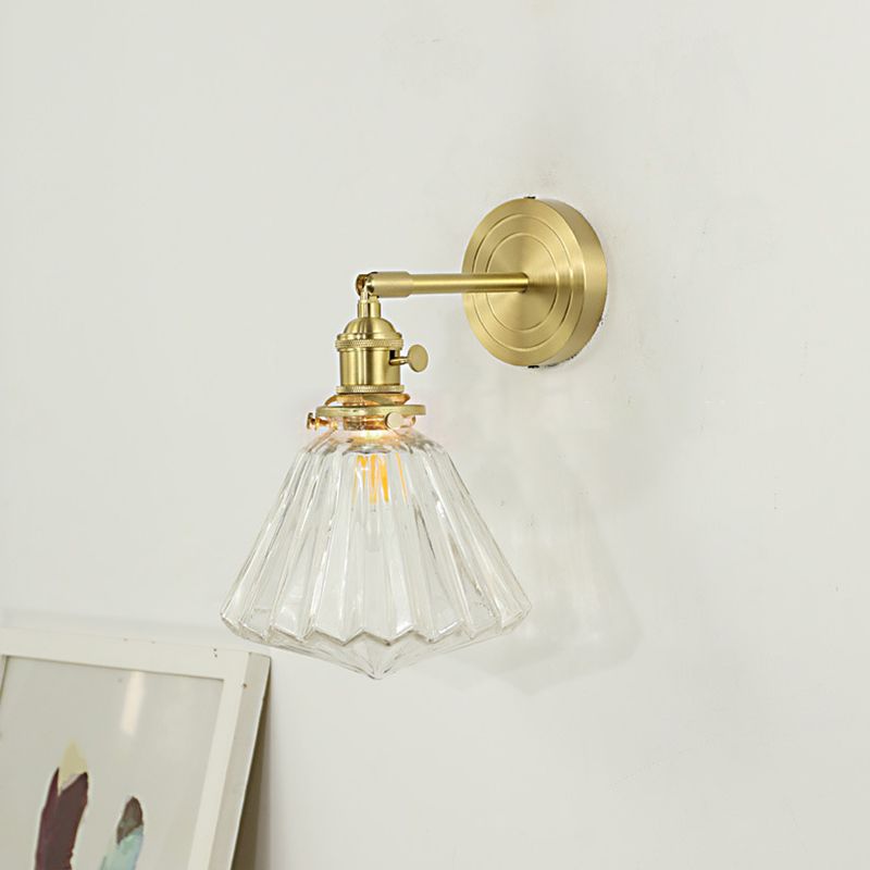 Valentina Luxury Globe/Flower Glass Vanity Wall Lamp, Gold, Bedroom - Neutralighting