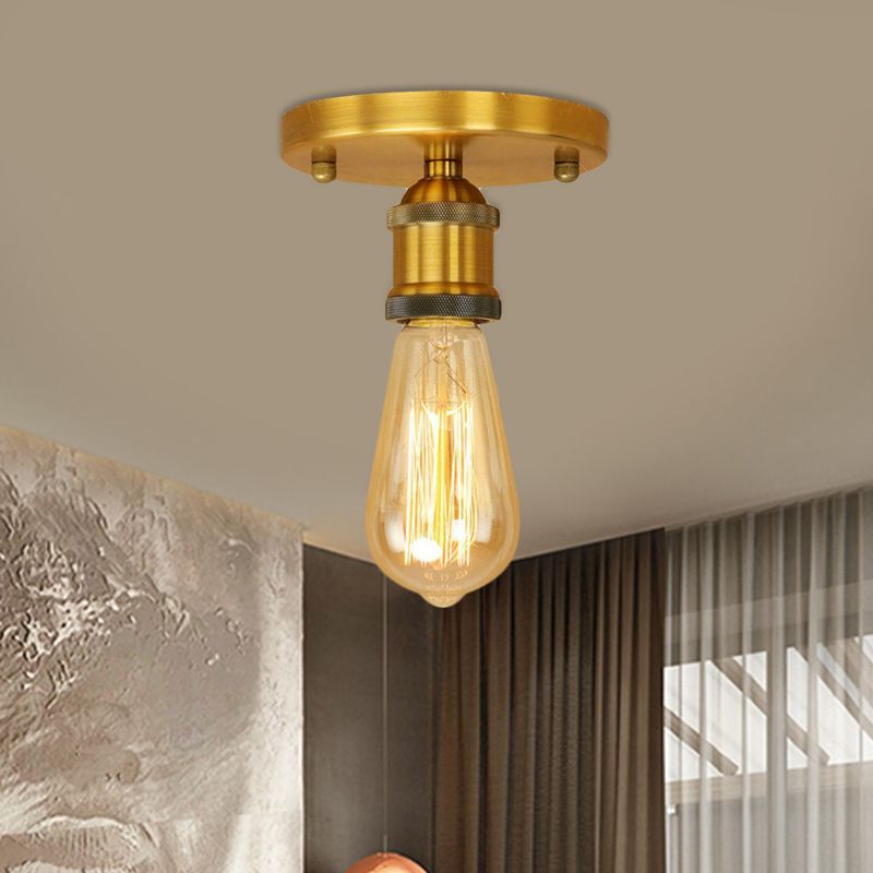 Silva Retro Vintage Bulb Semi-Flush Mount Ceiling Light - Neutralighting