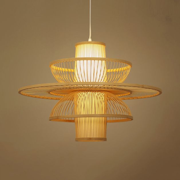Muto Lotus-Shaped Rattan Pendant Light - Neutralighting