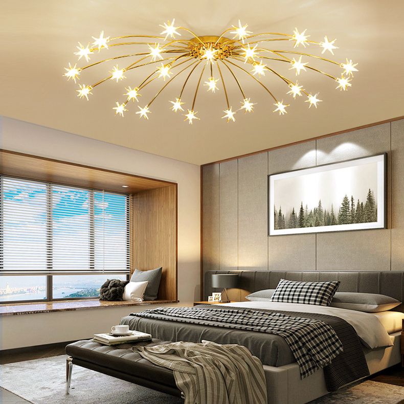 Arisha Art Deco Starry Flush Mount Ceiling Light - Neutralighting