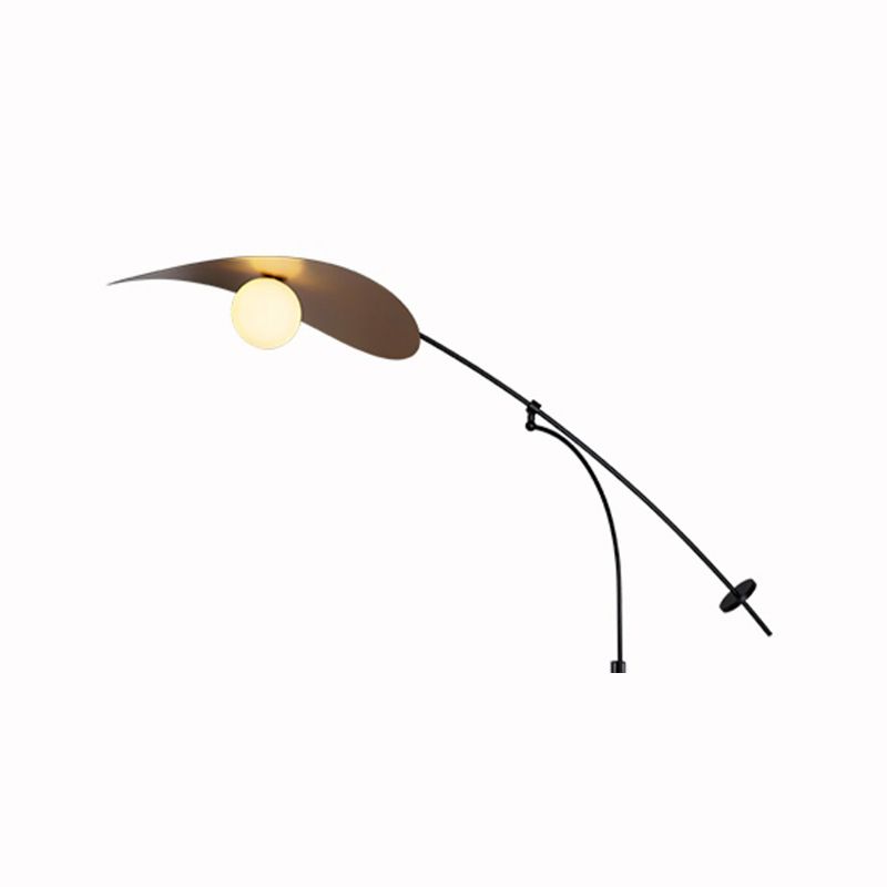 Arisha Arc Wall Lamp, Metal/Glass, Black/Gold, Bedroom - Neutralighting