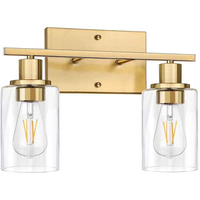 Silva Modern Mirror Front Black Vanity Wall Lamp, Metal/Glass - Neutralighting