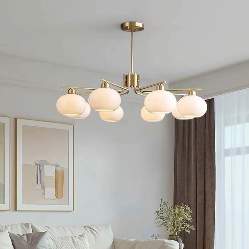 Valentina Pendant Light Semi-Circular Modern, Metal/Glass, Gold/Nickel, Dining Room - Neutralighting